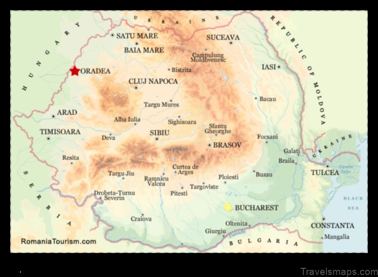 Map of Orlea Romania