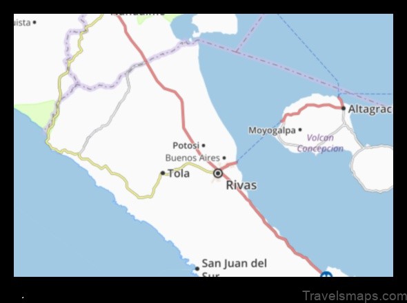 Map of Potosí Nicaragua