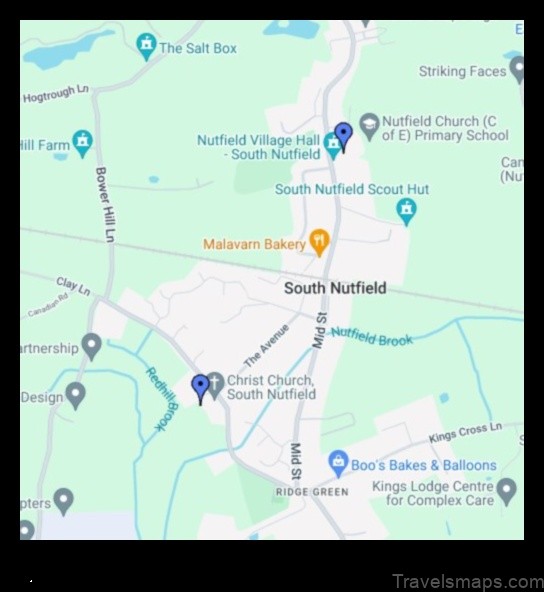 Map of South Nutfield United Kingdom