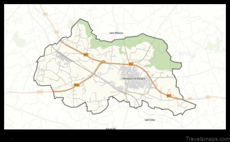 Map of Montauban-de-Bretagne France