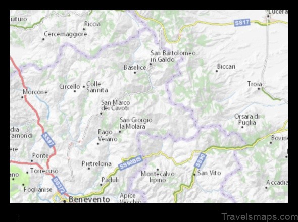 Map of Montefalcone di Val Fortore Italy