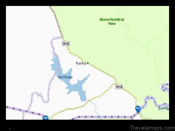 Map of Pama Burkina Faso