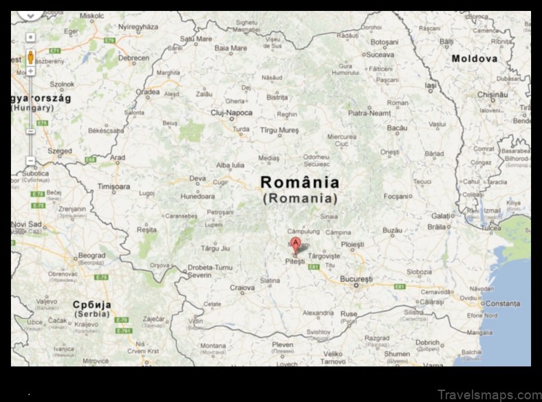 Map of Poieneşti Romania