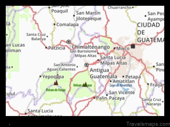 Map of San Bartolomé Jocotenango Guatemala