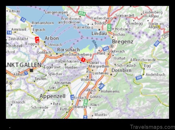 Map of Sankt Margrethen Switzerland