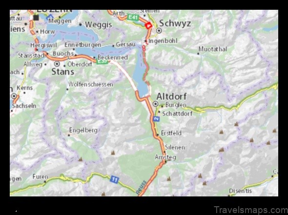 Map of Seedorf Switzerland