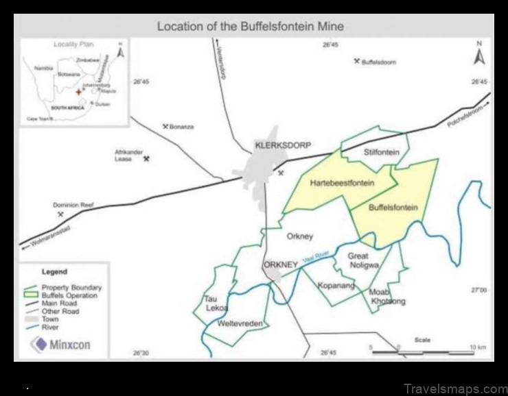 Map of Stilfontein South Africa