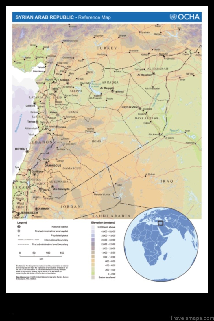 Map of Al Mushannaf Syrian Arab Republic