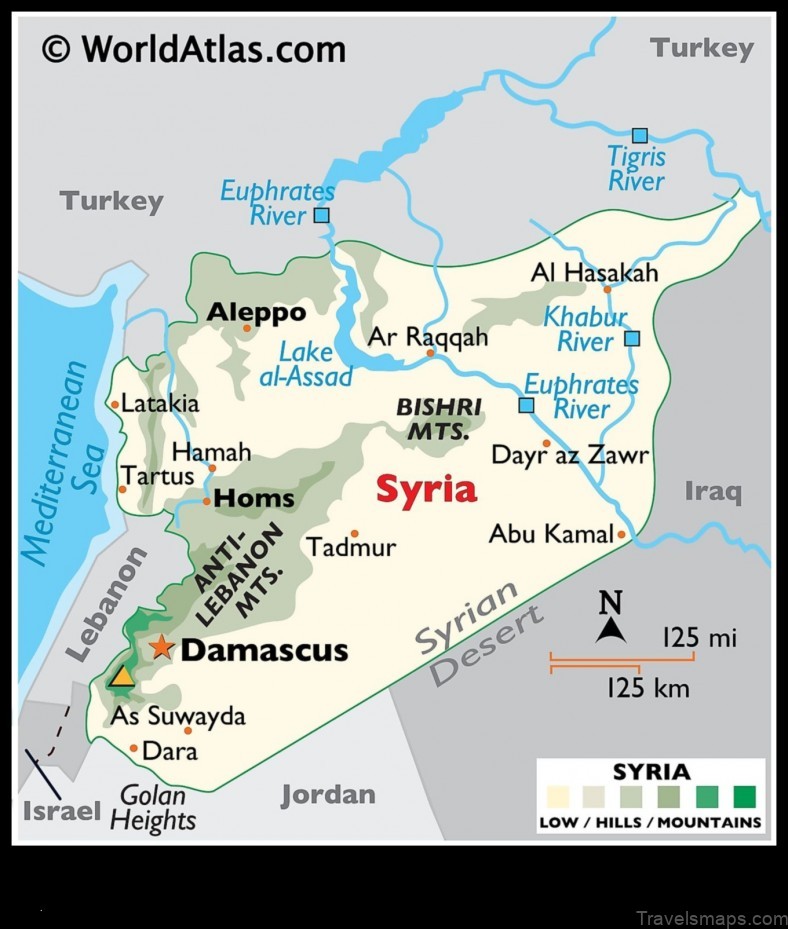 Map of Al Mushannaf Syrian Arab Republic