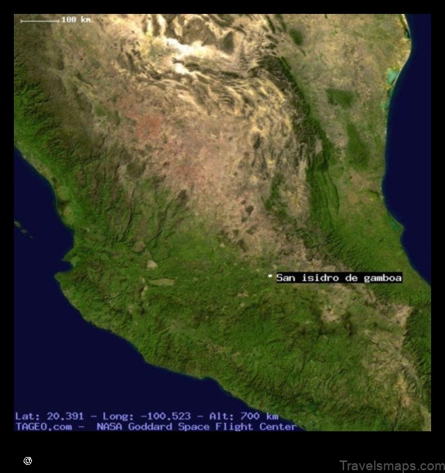 Map of San Isidro de Gamboa Mexico