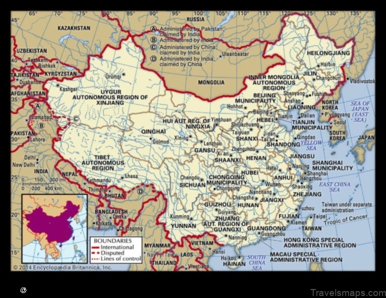 Map of Wangjia China