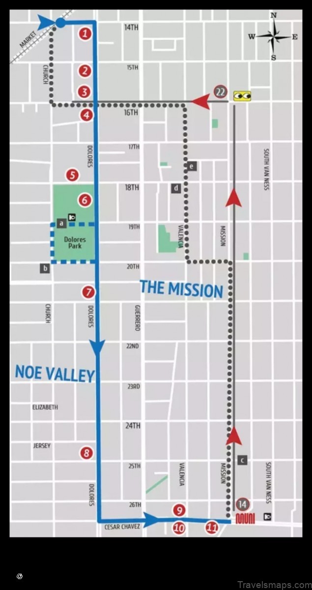 Map of Mission District United States