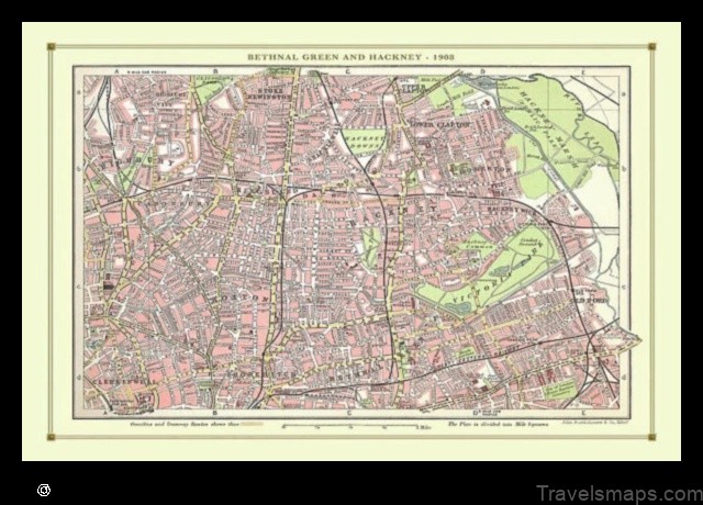 Map of Bethnal Green United Kingdom