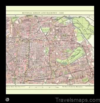 Map of Bethnal Green United Kingdom