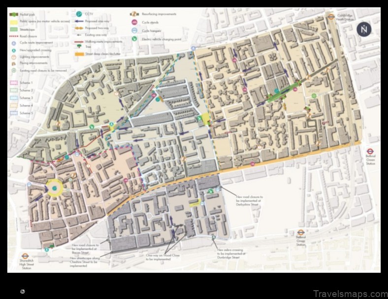 Map of Bethnal Green United Kingdom