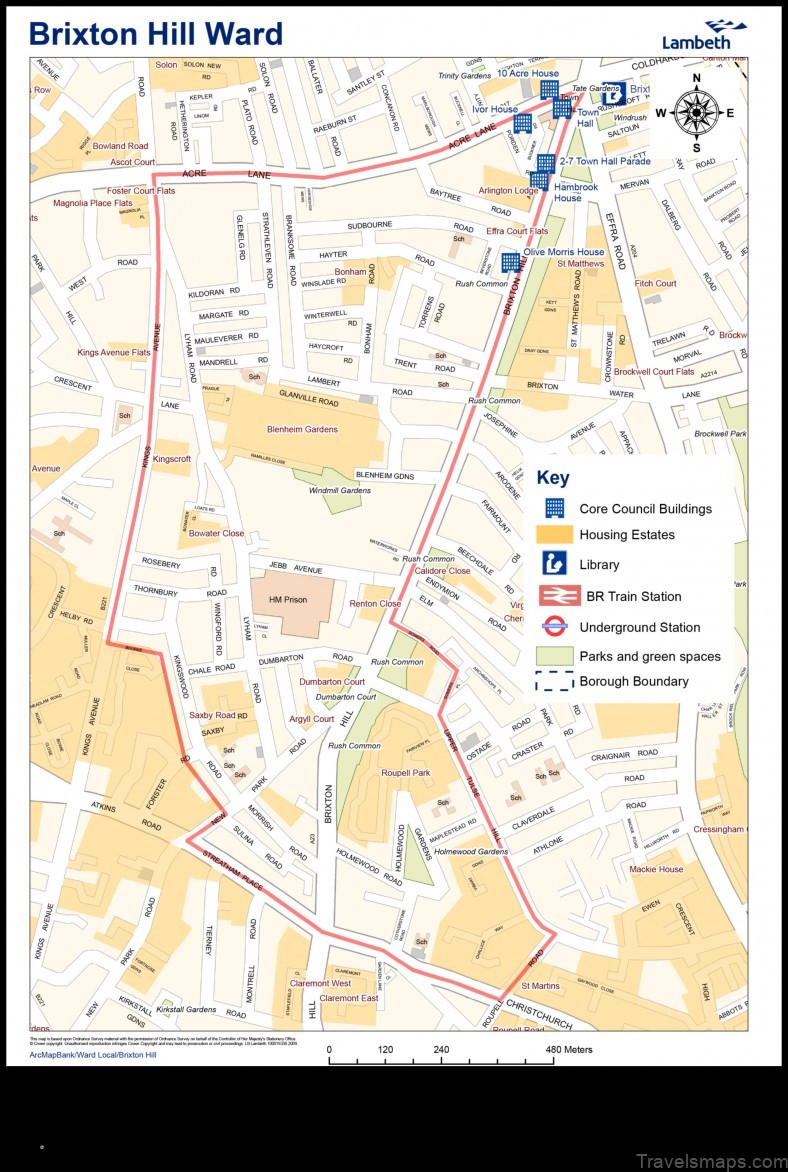 Map of Brixton Hill United Kingdom