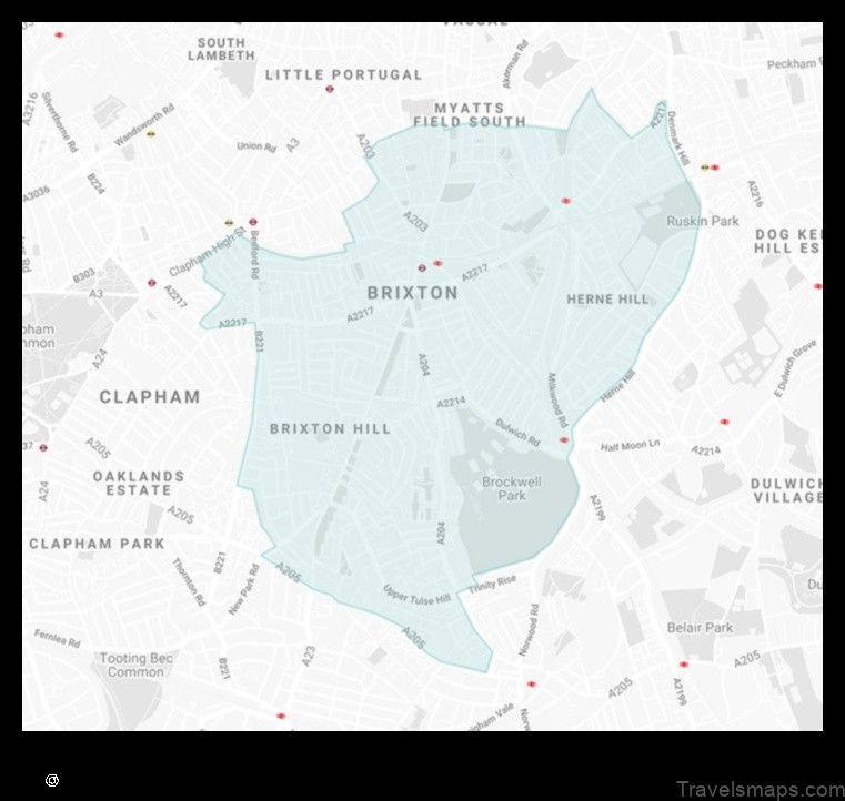 Map of Brixton Hill United Kingdom