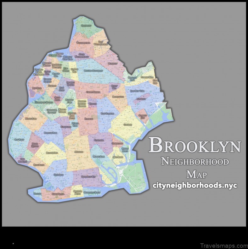 Map of East Brooklyn United States