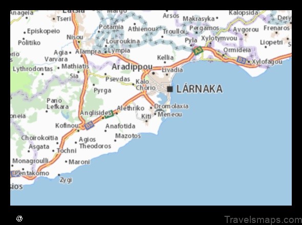 Map of Dhromolaxia Cyprus