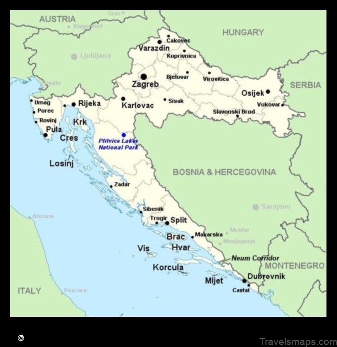 Map of Drenova Croatia