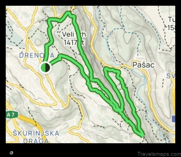 Map of Drenova Croatia