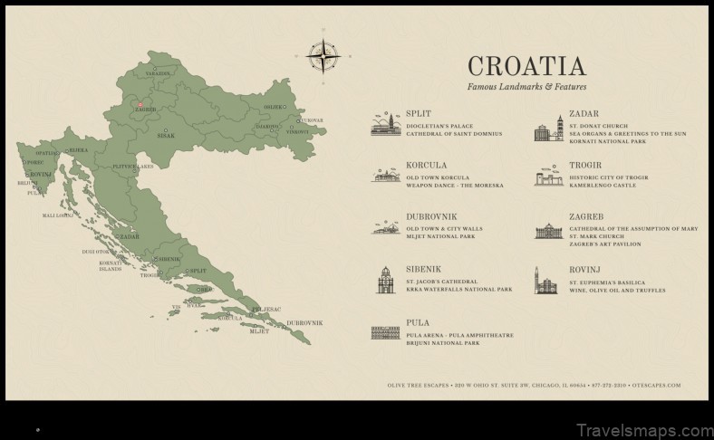 Map of Drenova Croatia