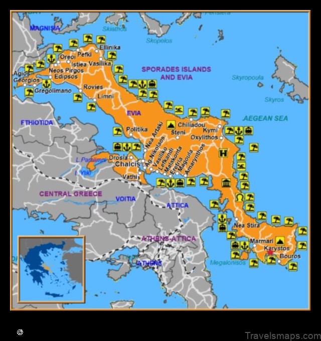 Map of Karyés Greece