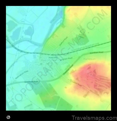 Map of Radcliffe on Trent United Kingdom