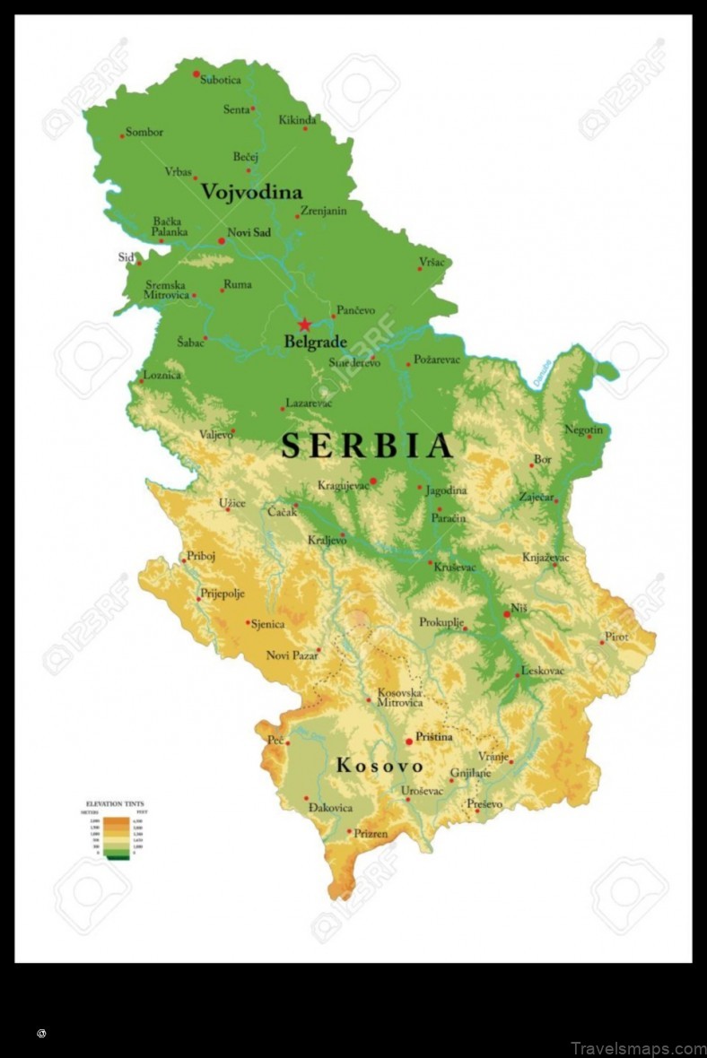 Map of Rajince Serbia