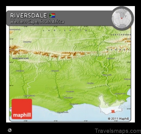 Map of Riversdale South Africa