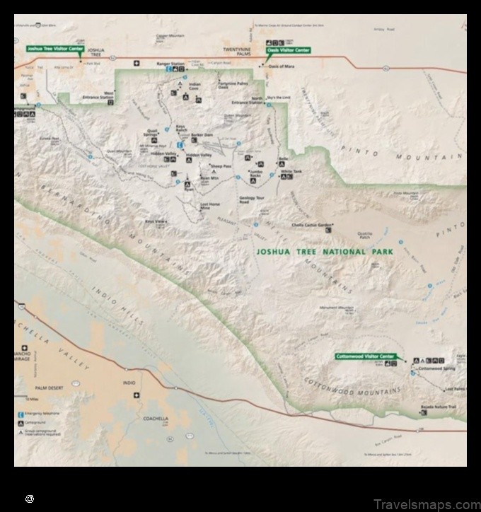 Map of Joshua Tree United States