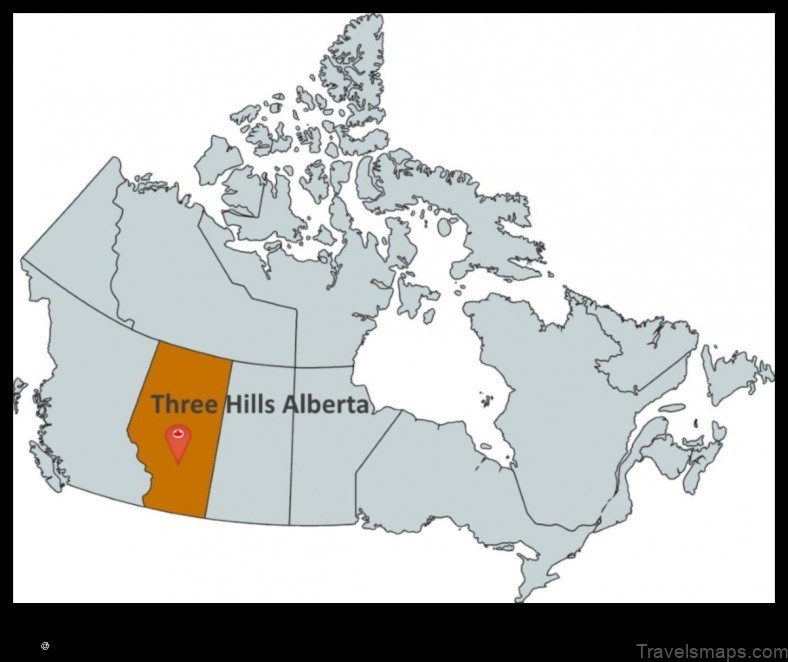 Map of Three Hills Canada