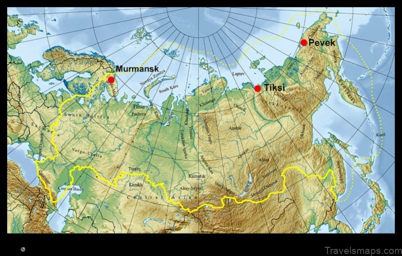 Map of Tiksi Russian Federation