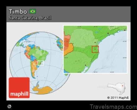 Map of Timbó Brazil