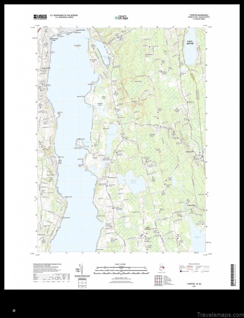 Map of Tiverton United States