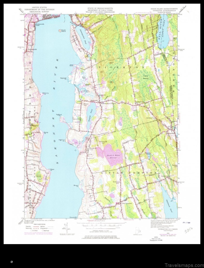 Map of Tiverton United States