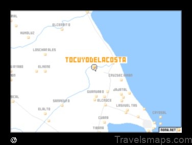 Map of Tocuyo de La Costa Venezuela, Bolivarian Rep. of