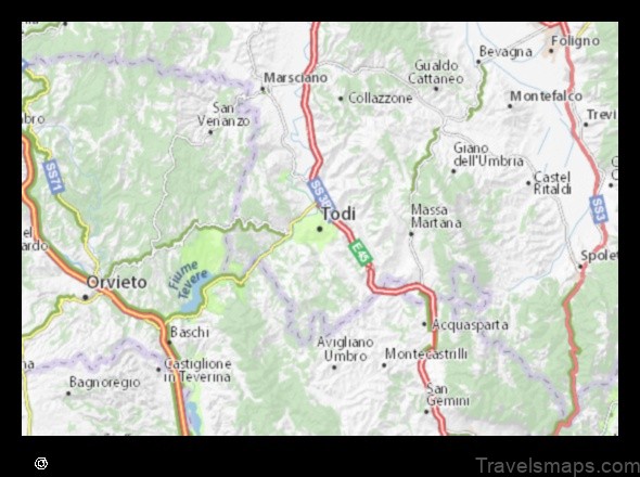 Map of Todi Italy