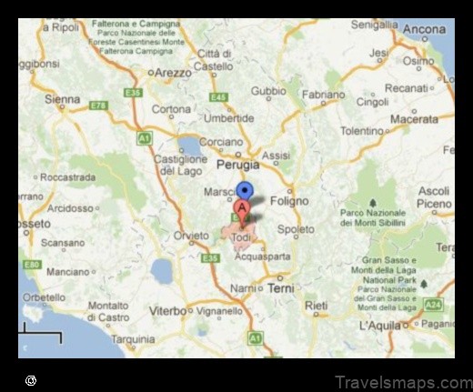 Map of Todi Italy