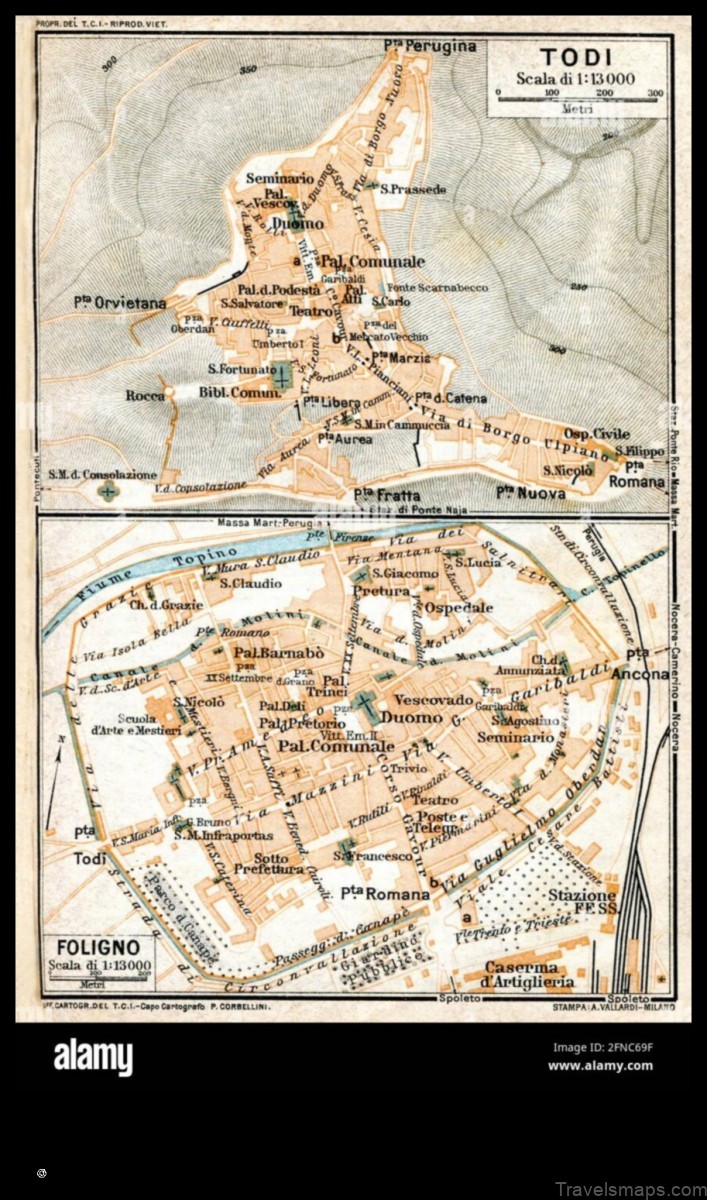 Map of Todi Italy