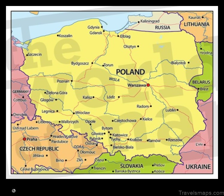 Map of Trablice Poland