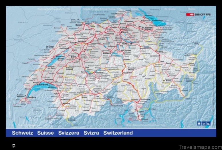 Map of Travers Switzerland