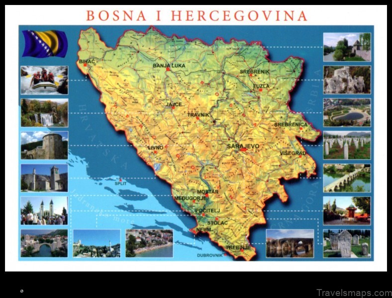 Map of Trn Bosnia and Herzegovina