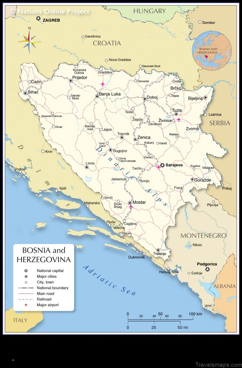 Map of Trn Bosnia and Herzegovina