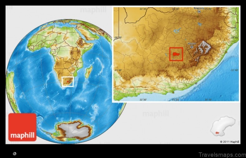 Map of Trompsburg South Africa