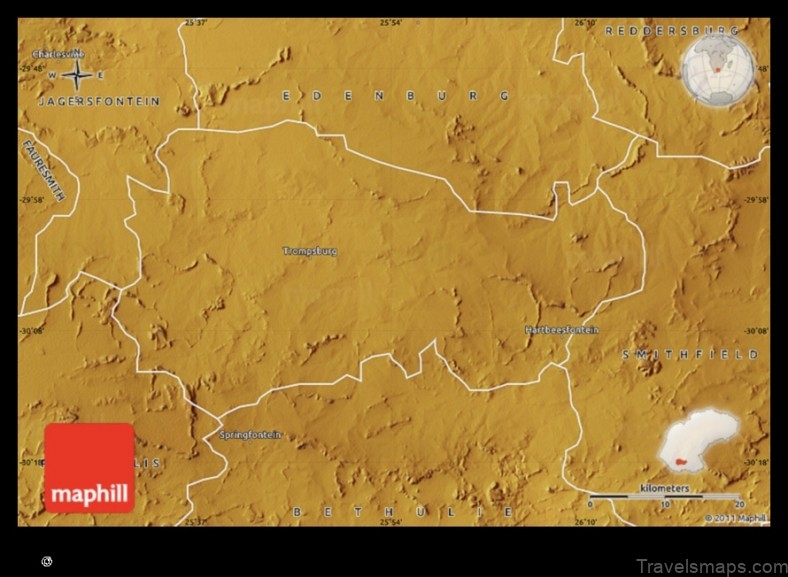 Map of Trompsburg South Africa