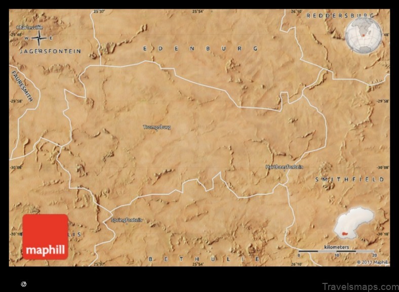 Map of Trompsburg South Africa