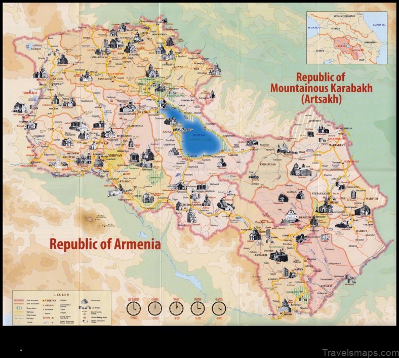 Map of Tsovasar Armenia