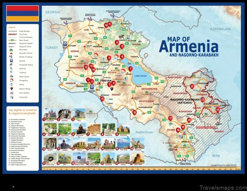 Map of Tsovasar Armenia