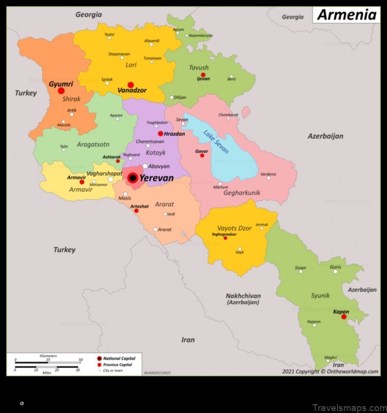 Map of Tsovasar Armenia